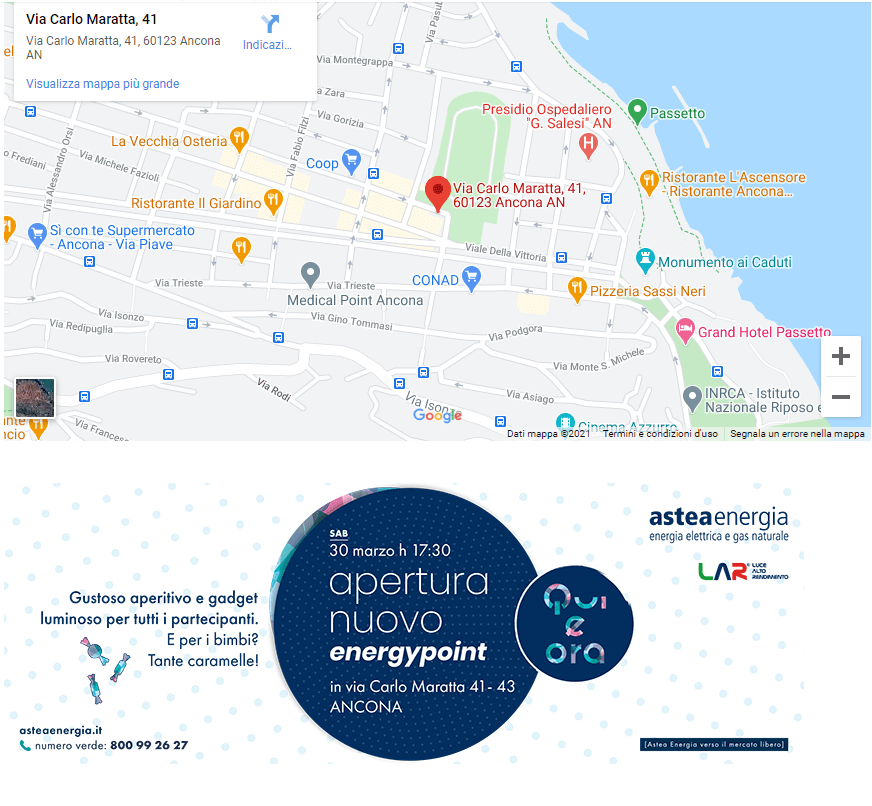 Energy Point Astea Energia ad  Ancona, il nono punto aperto sul territorio