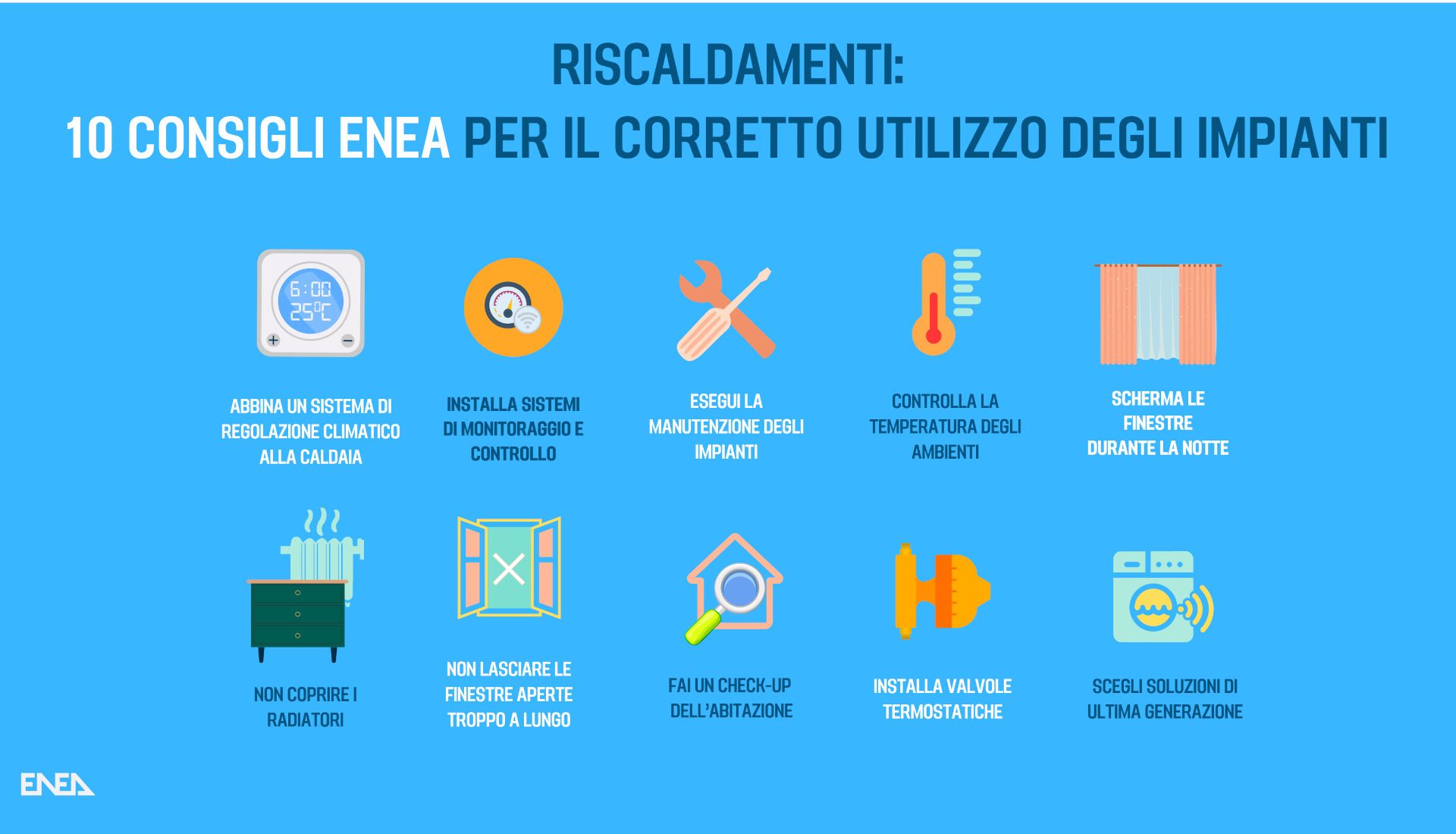 Come ottimizzare l’uso del riscaldamento: i 10 suggerimenti di ENEA per ridurre i consumi energetici