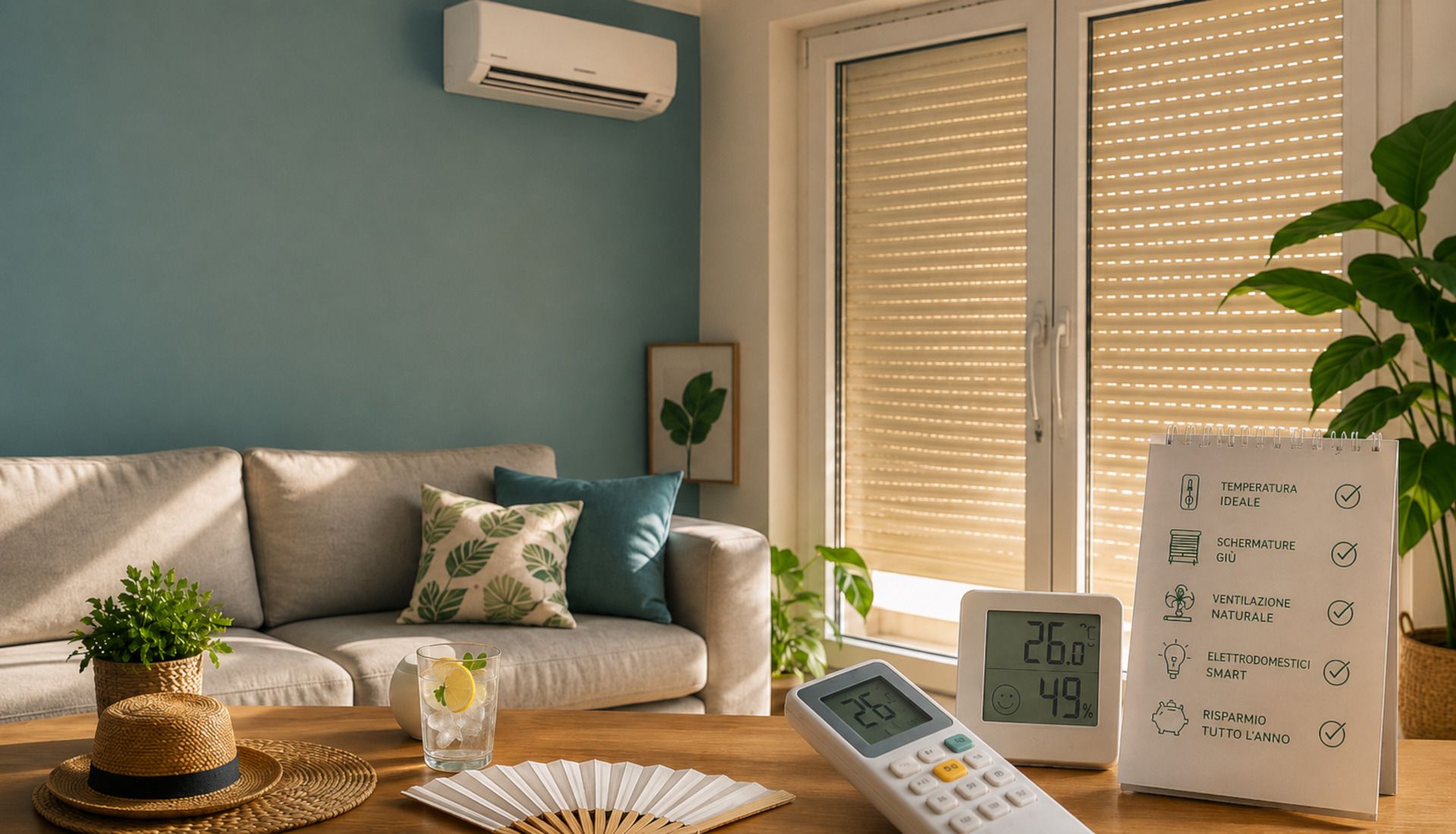Casa fresca prima del climatizzatore: le abitudini che aiutano a consumare meno in estate